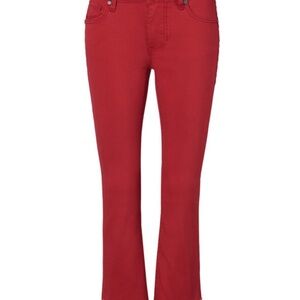 Women's High Low Red Crop